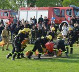 strażacy podczas zawodów